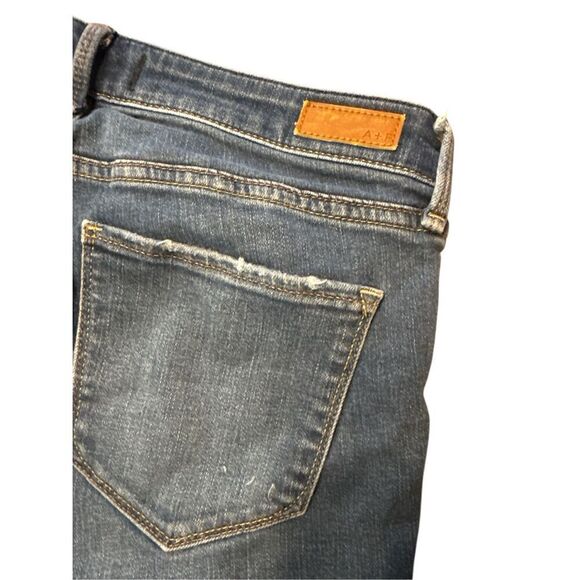 Abercrombie & Fitch Ankle Jeans Harper 4S 27 Distressed Medium Dark Wash Raw Hem - Picture 3 of 8
